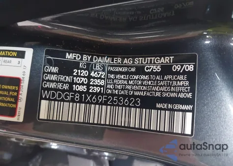 2009 Mercedes-Benz C 300 Luxury 4Matic/Sport 4Matic from USA, damaged, VIN WDDGF81X69F253623